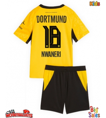 Borussia Dortmund Ethan Nwaneri #18 Replica Home Stadium Kit for Kids 2026-27 Short Sleeve (+ pants)